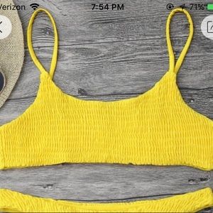 Yellow bikini top